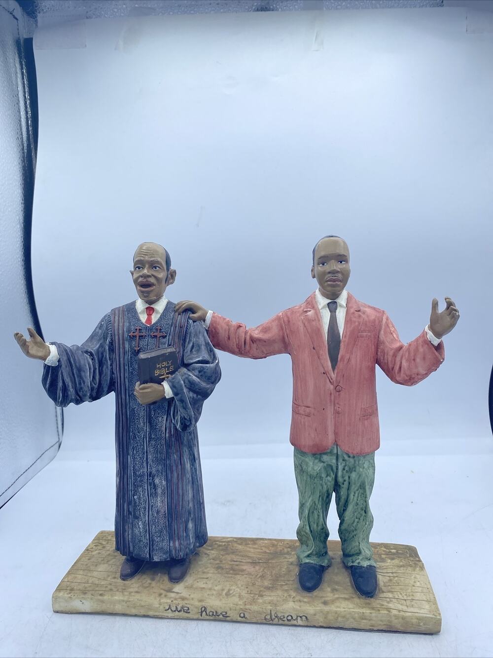 Vtg Martin Luther King, Jr. & Reverend Jesse James “We Have A Dream” Statuette